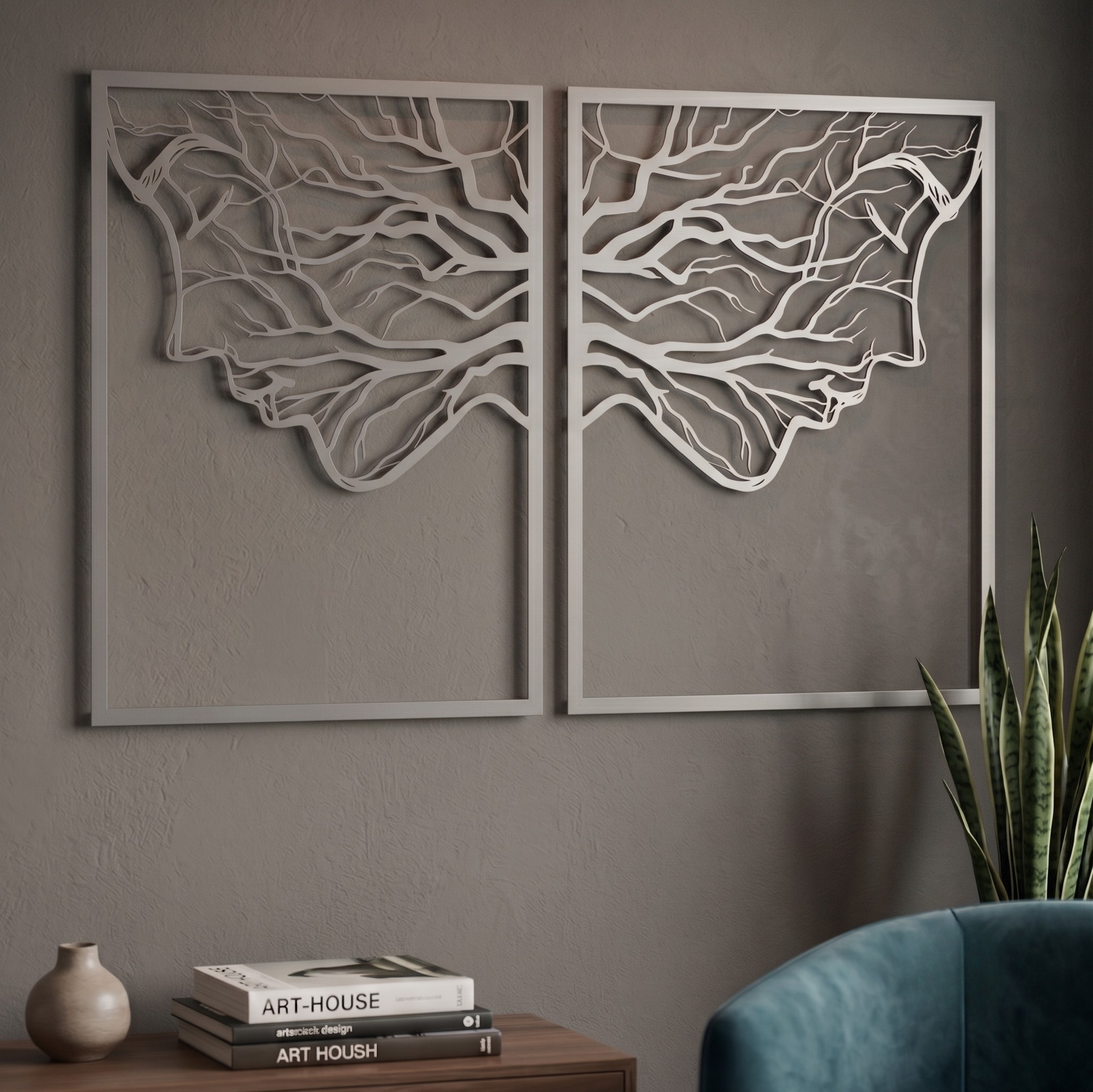 Twin Spirit 2'li Metal Tablo Seti - DF029