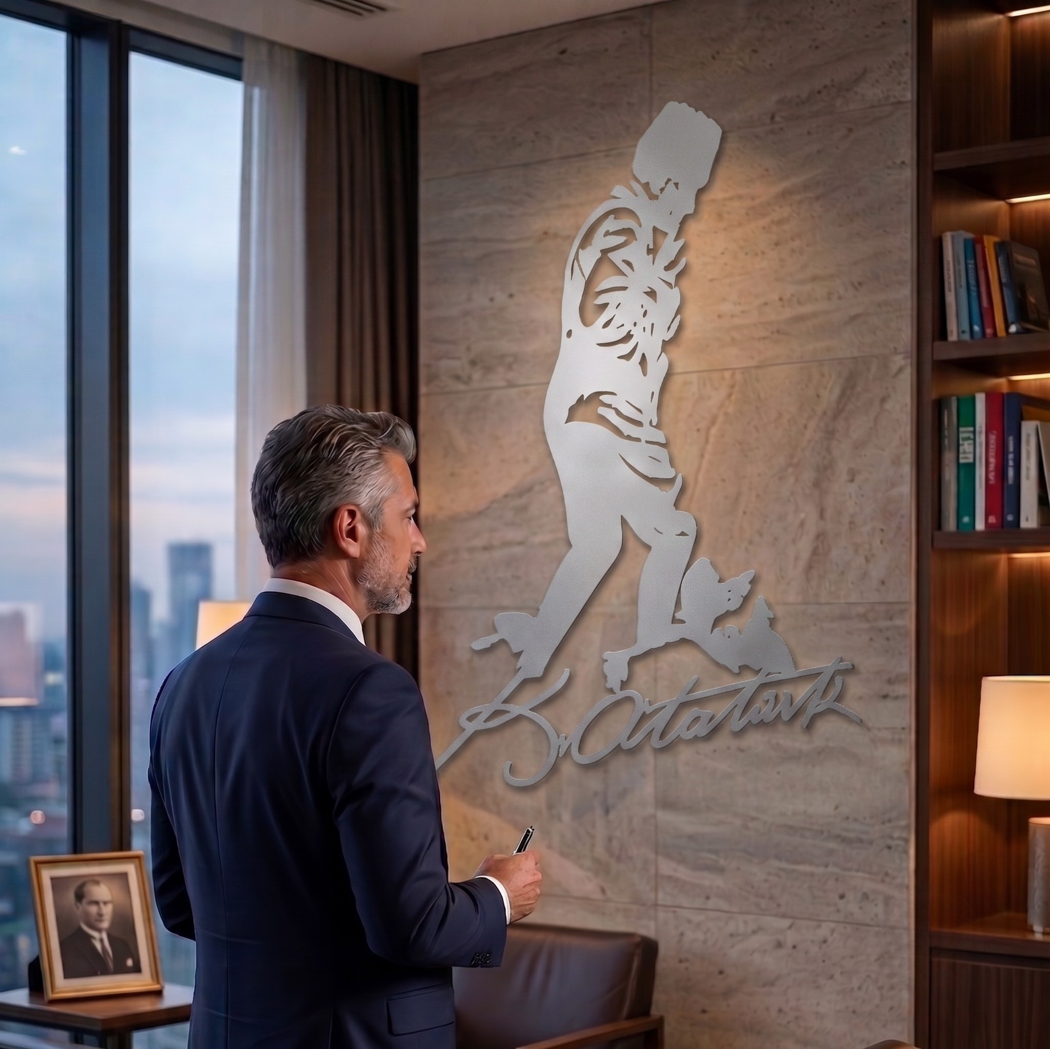 K. Atatürk İmzalı Metal Tablo - DF035