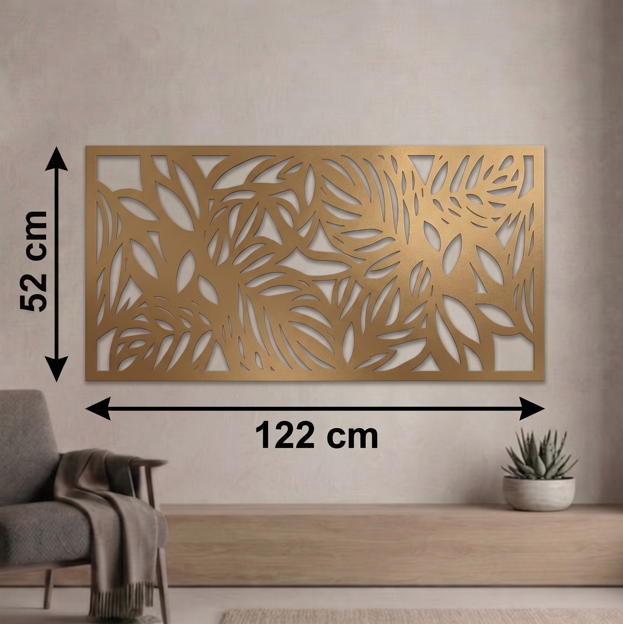 Wild Leaves Metal Tablo - DF011