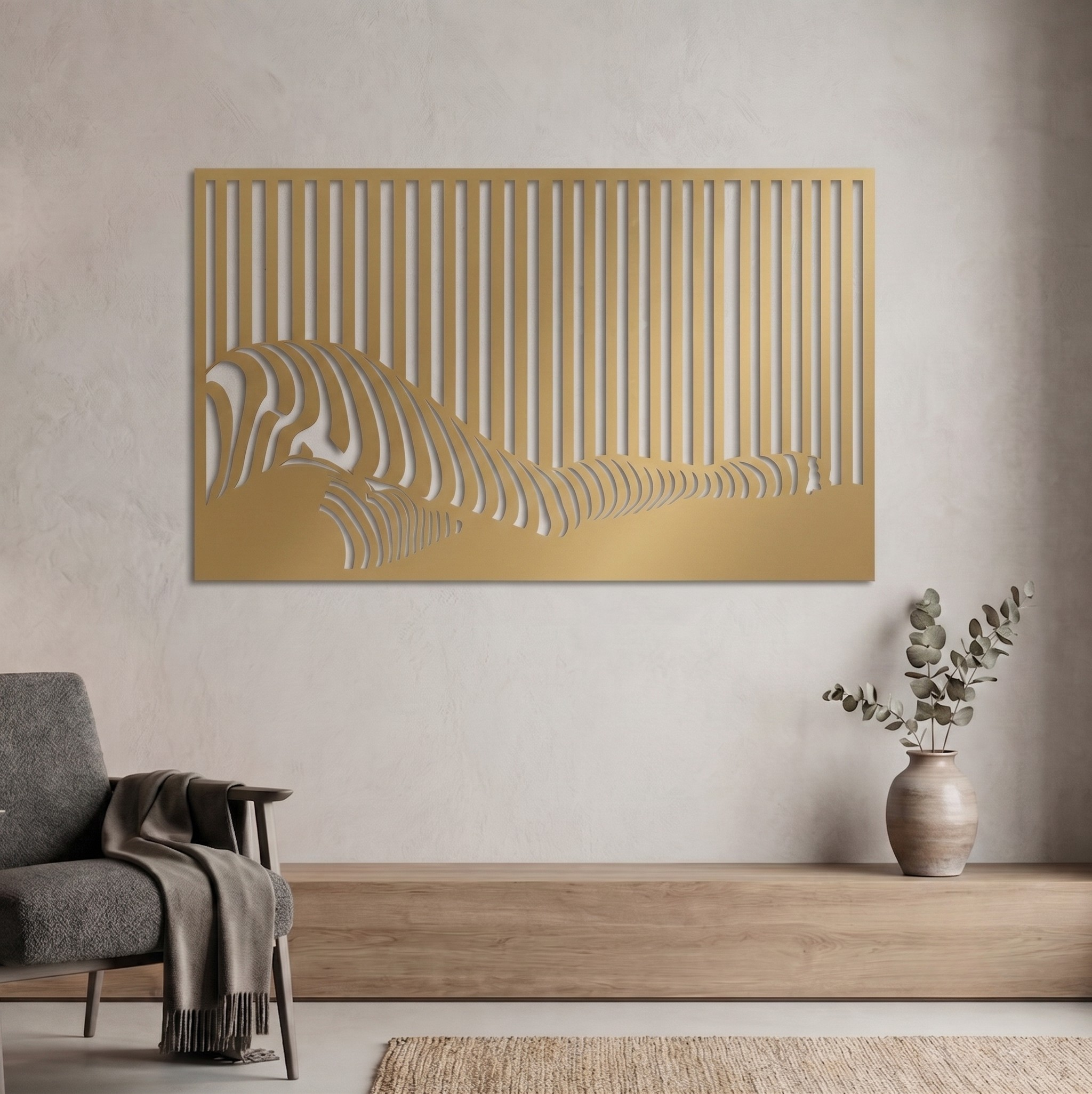 Deep Lines Metal Tablo - DF005