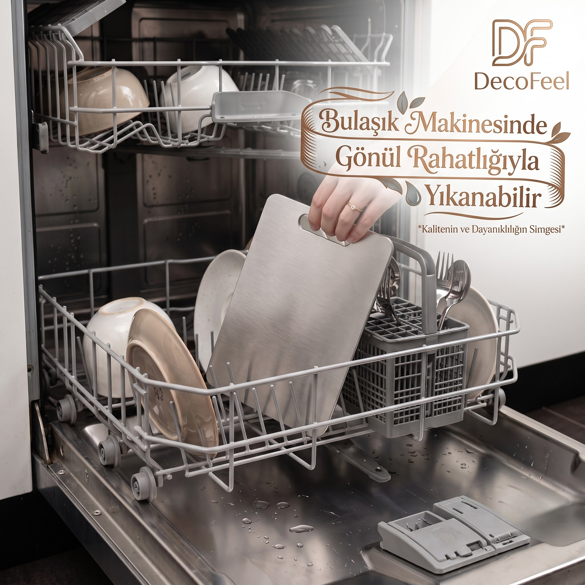 304 Kalite Paslanmaz Çelik Kesme Tahtası - DFK001