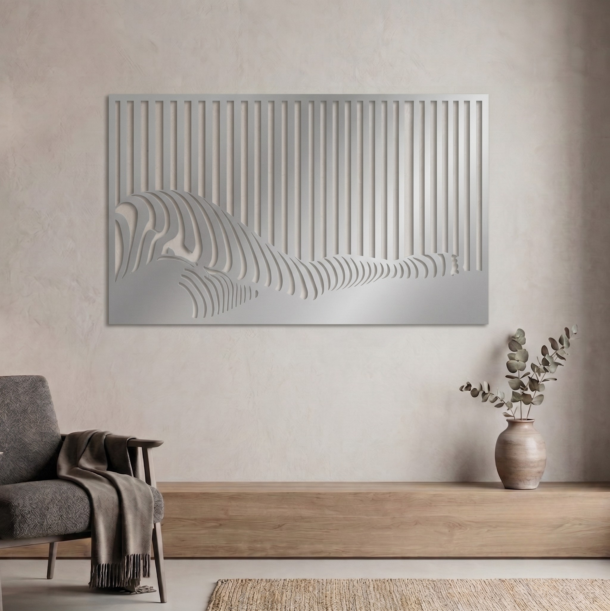 Deep Lines Metal Tablo - DF005