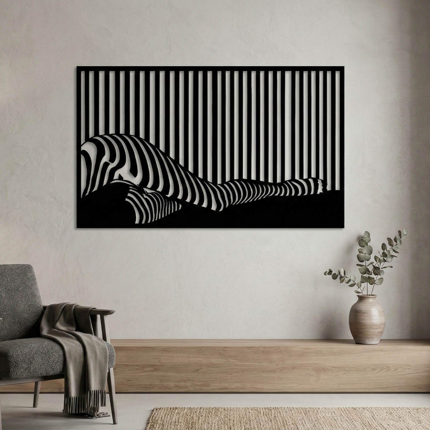 Deep Lines Metal Tablo - DF005