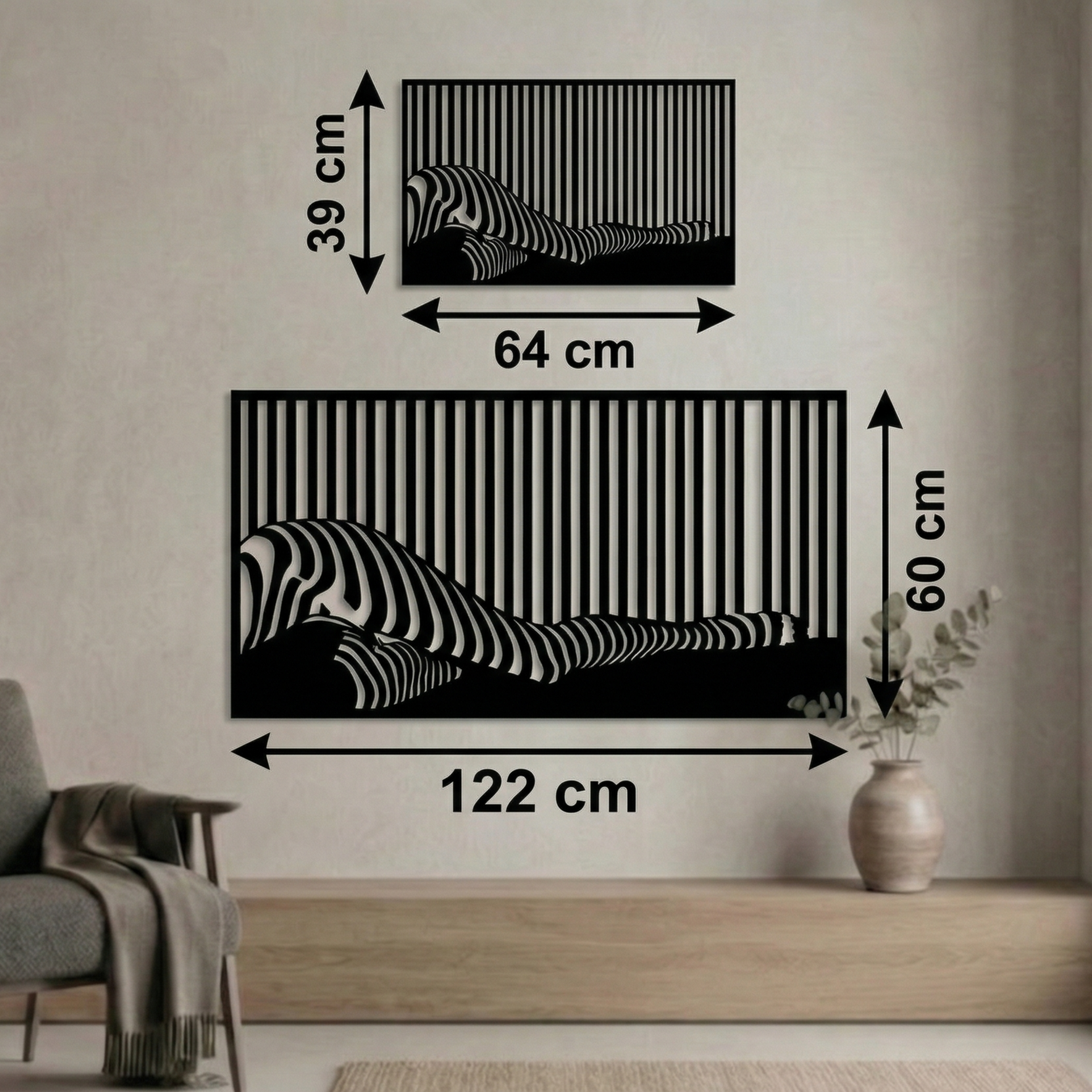 Deep Lines Metal Tablo - DF005