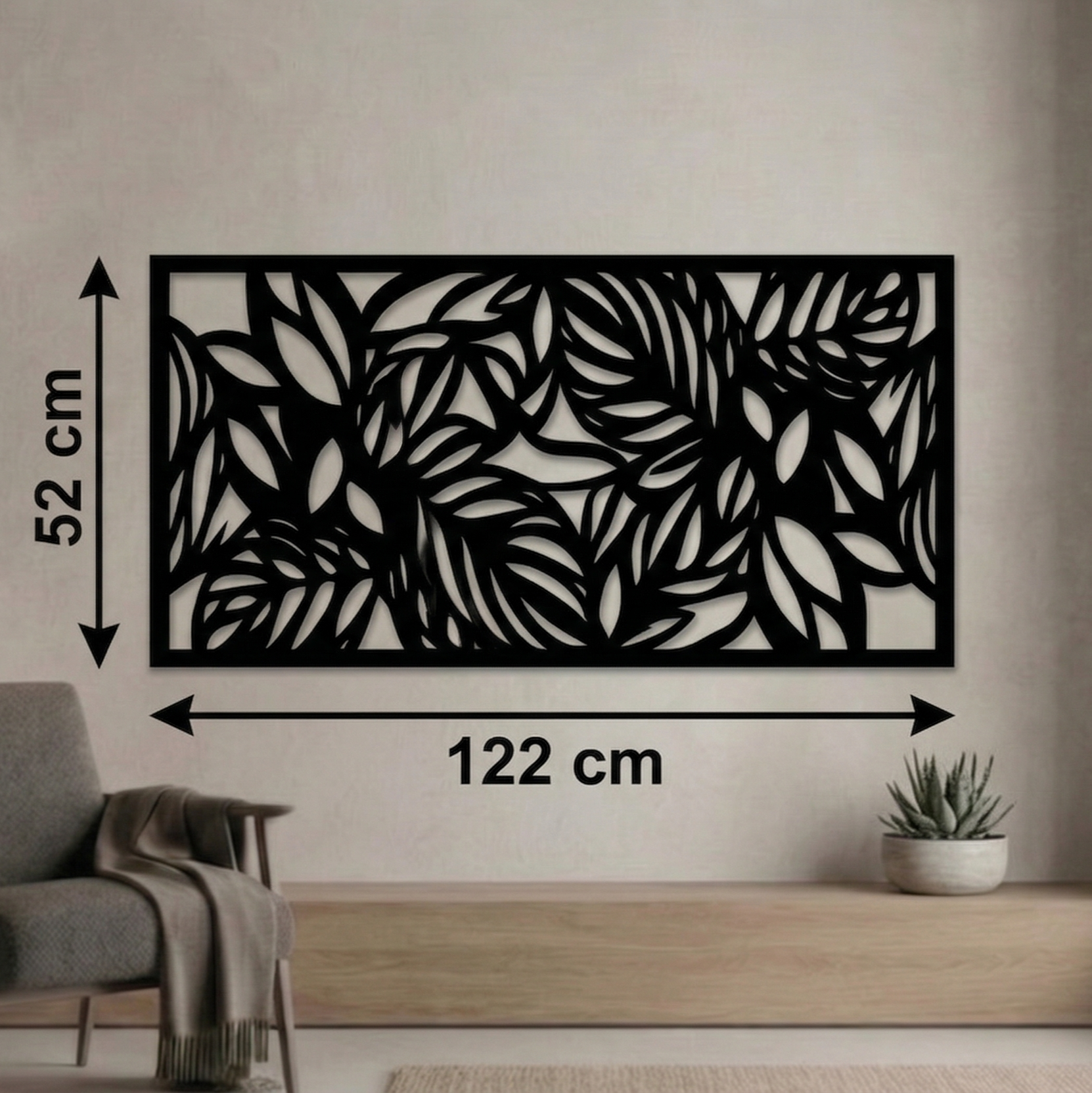 Wild Leaves Metal Tablo - DF011