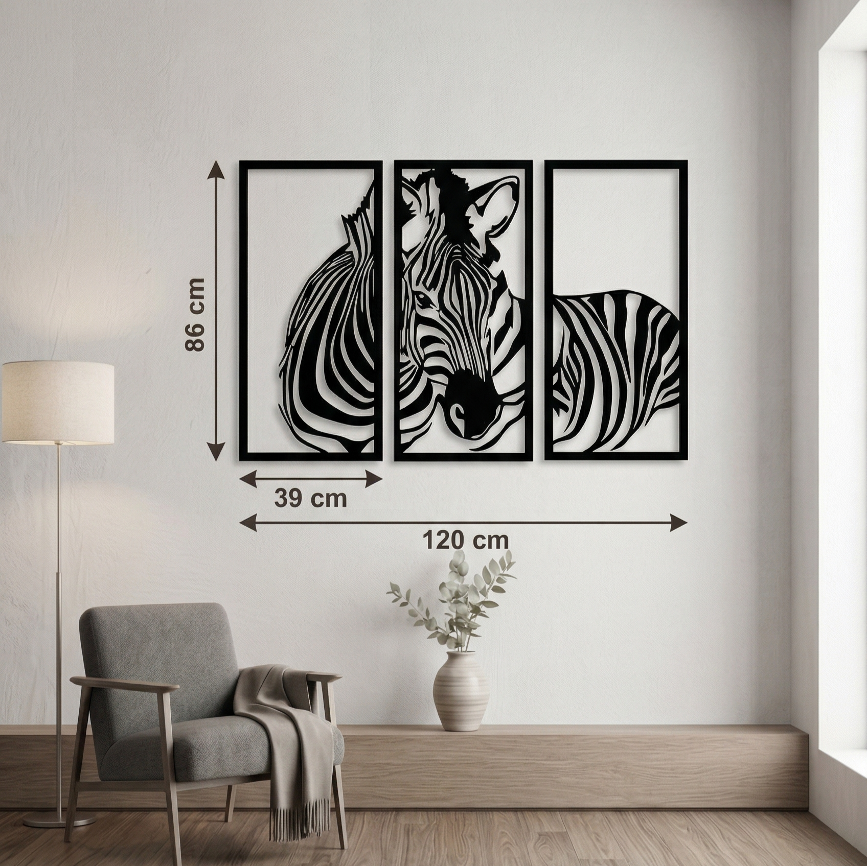 Zebra Rhythm Metal 3' lü Tablo Seti - DF020