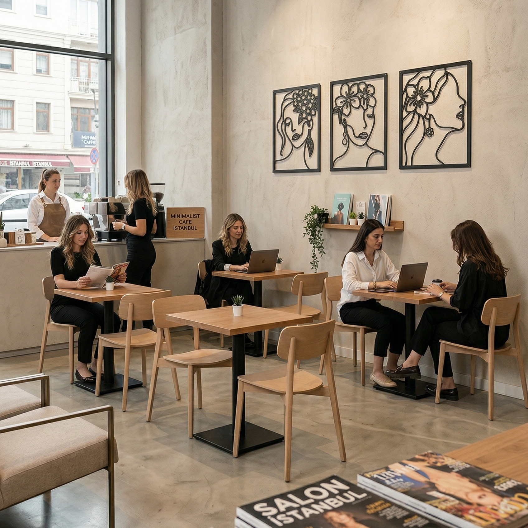 Floral Muse 3'lü Metal Tablo Seti - DF024