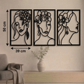 Floral Muse 3'lü Metal Tablo Seti - DF024