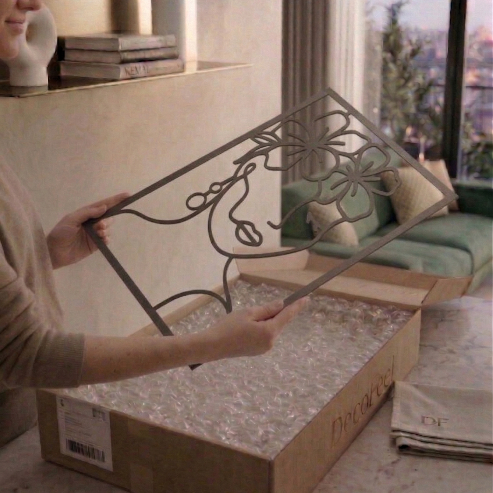 Floral Muse 3'lü Metal Tablo Seti - DF024