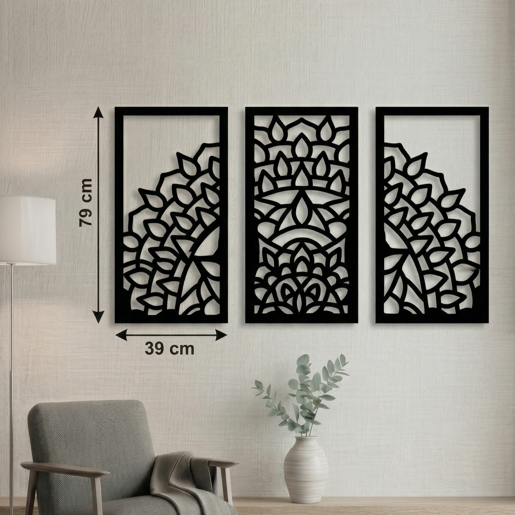Sacred Geometry 3'lü Metal Tablo Seti - DF026