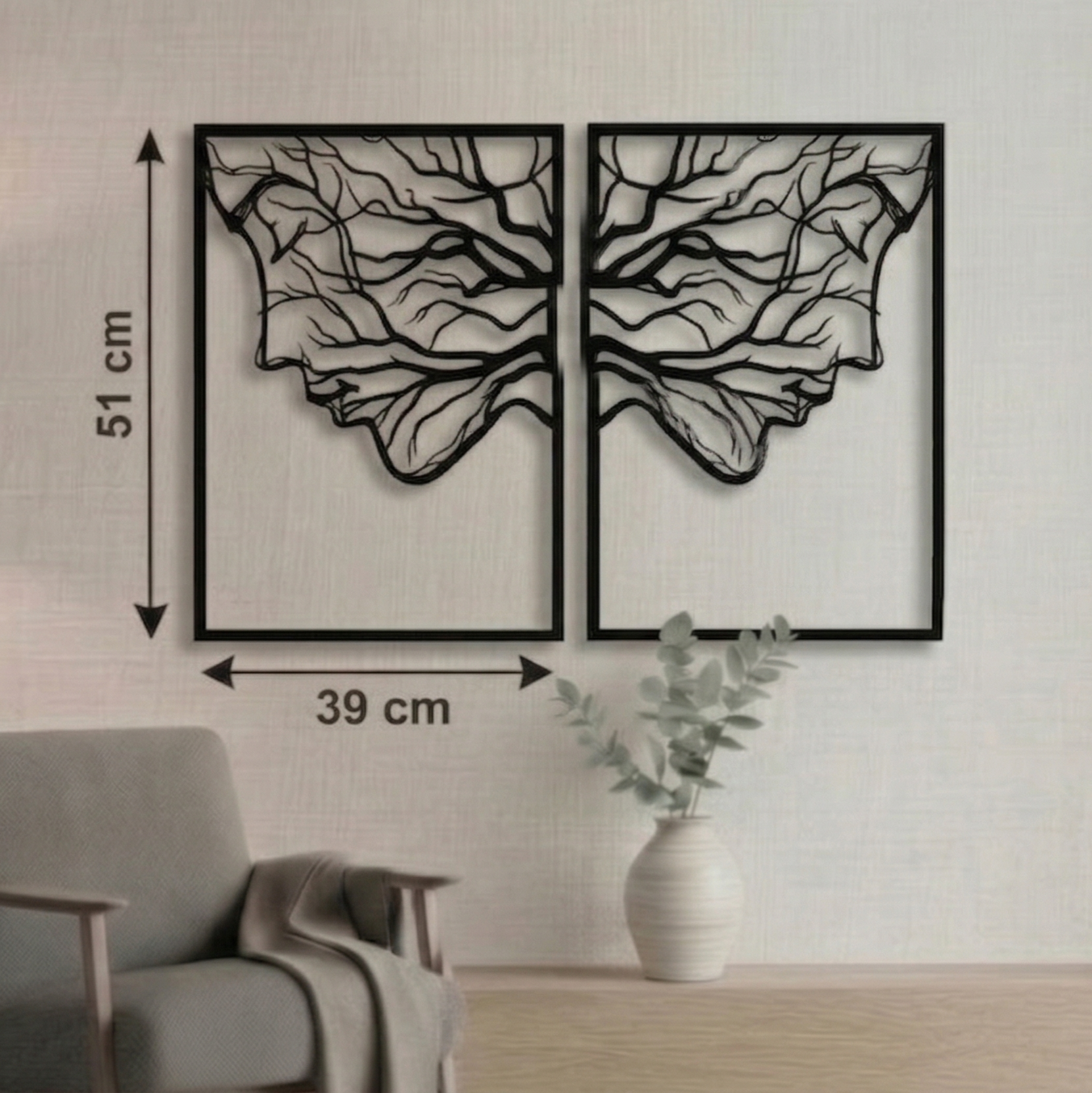 Twin Spirit 2'li Metal Tablo Seti - DF029