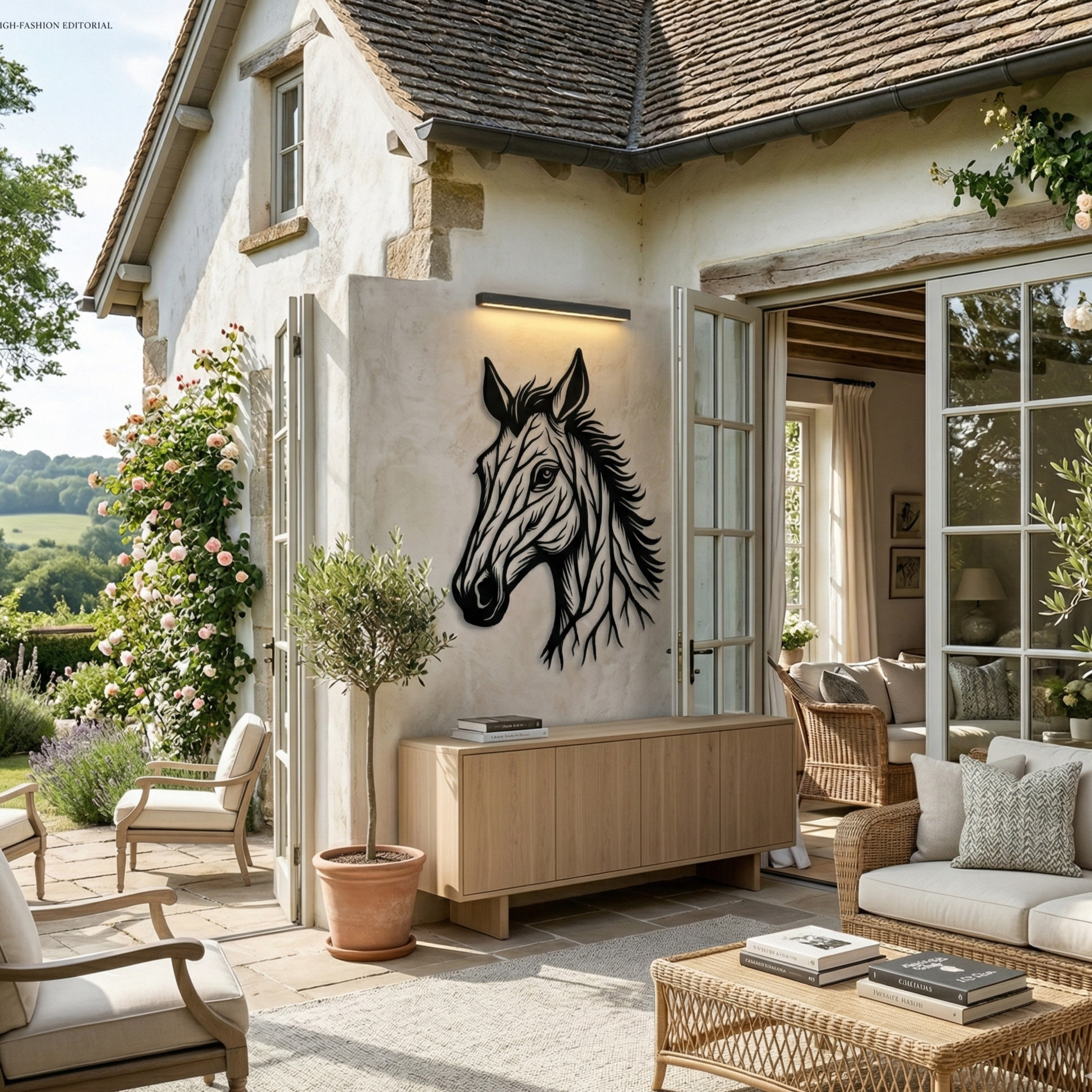 Majestic Horse Metal Tablo - DF031