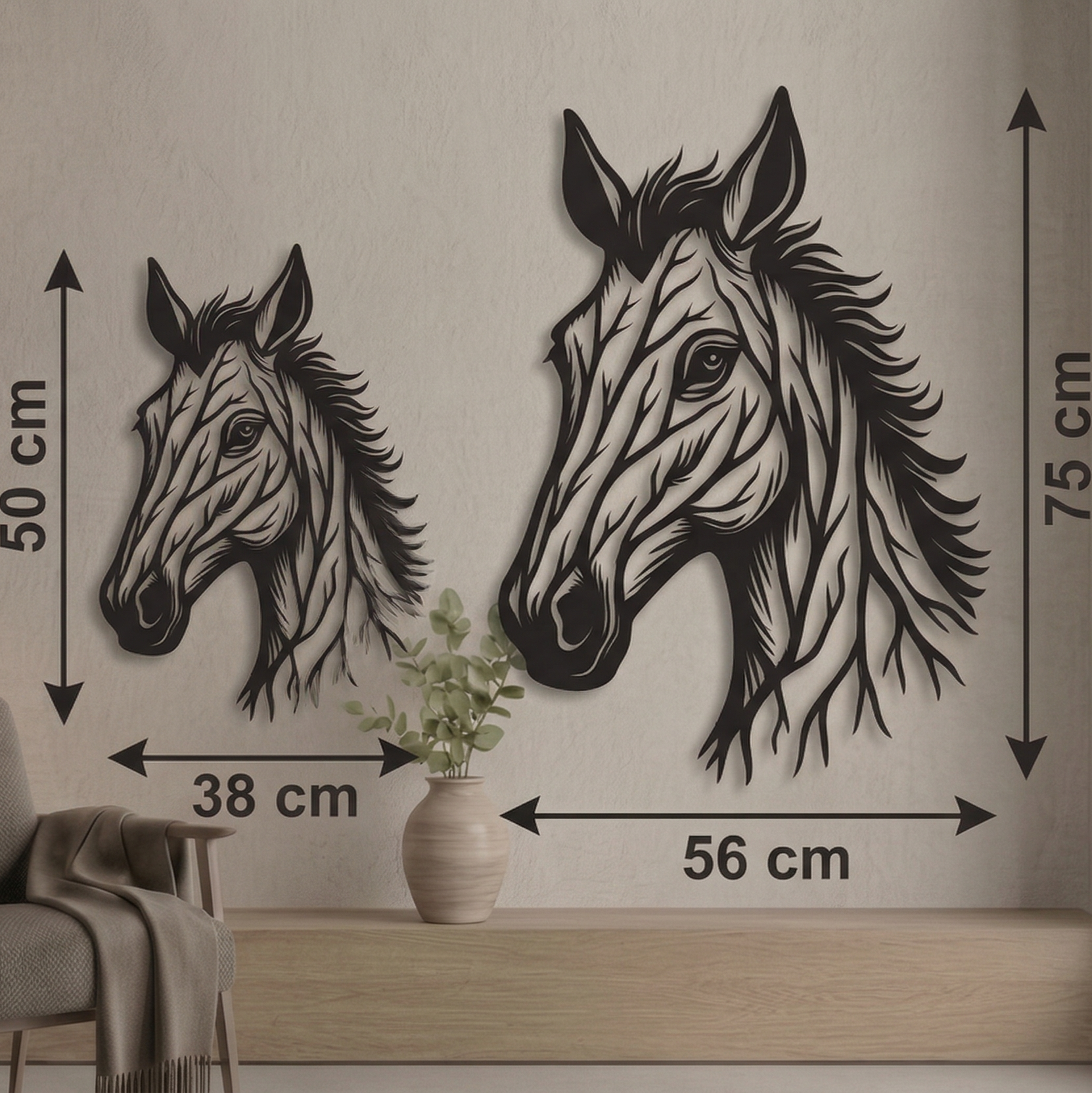 Majestic Horse Metal Tablo - DF031