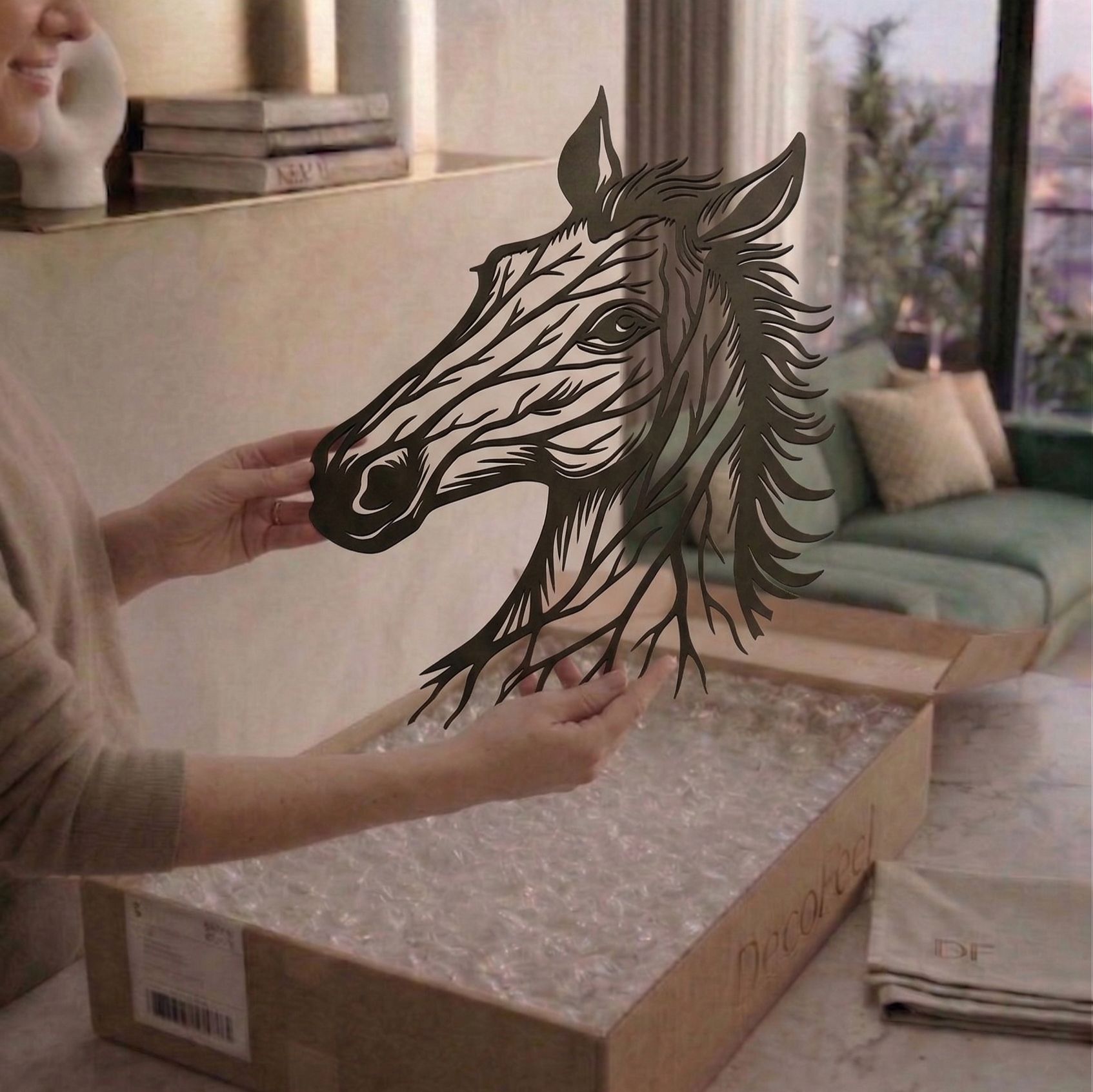 Majestic Horse Metal Tablo - DF031