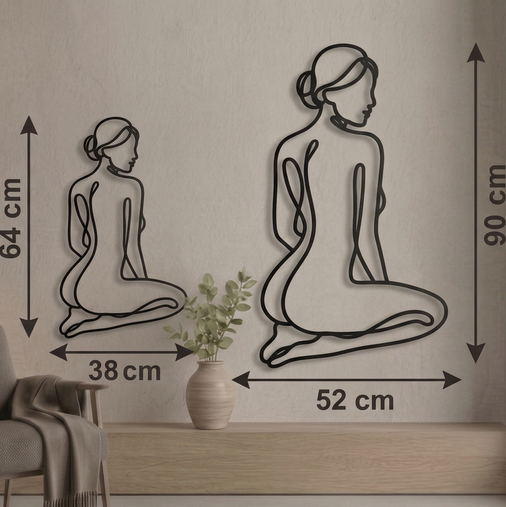 Pure Line Woman Metal Tablo - DF032