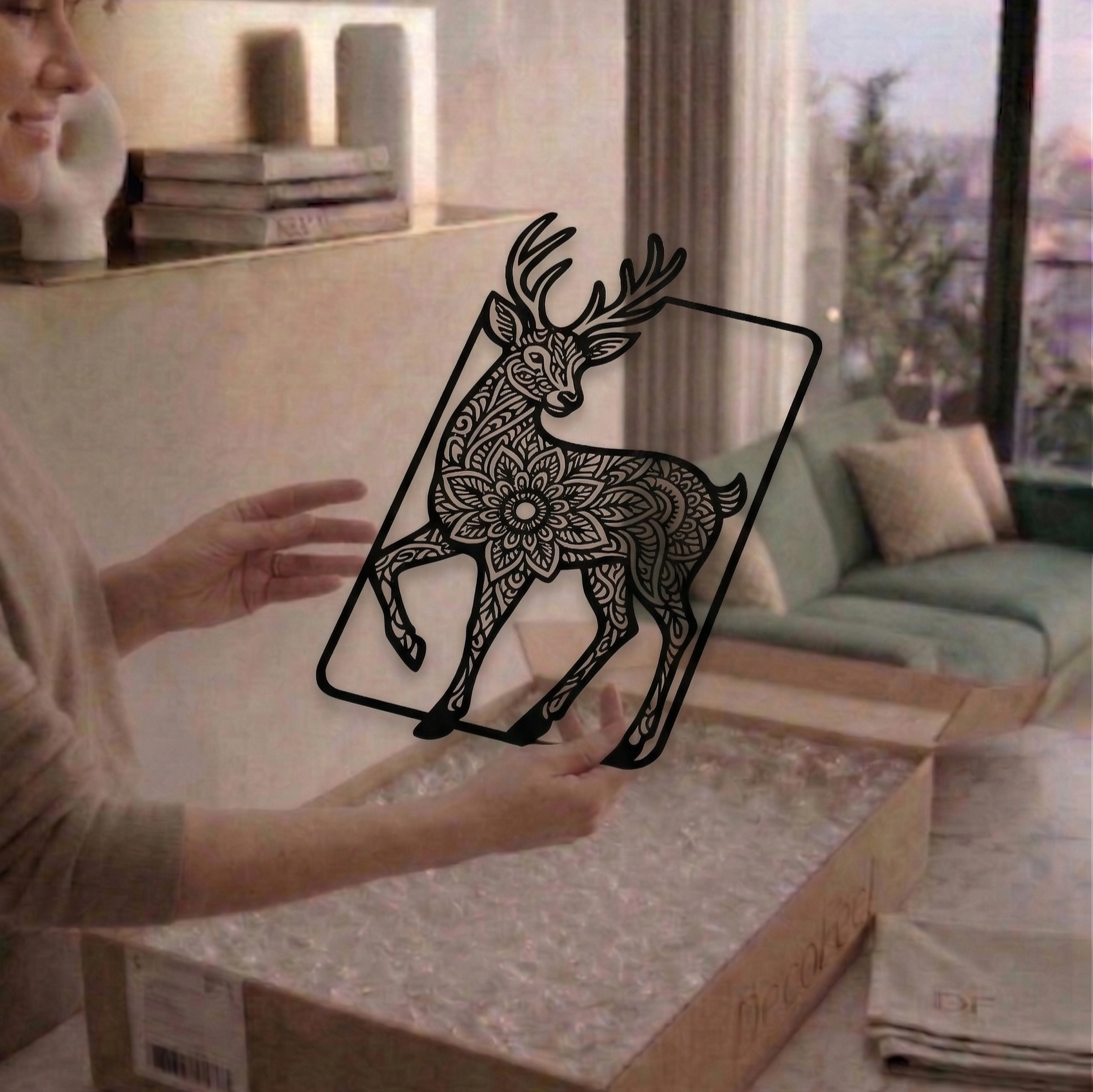 Noble Deer Metal Tablo - DF041