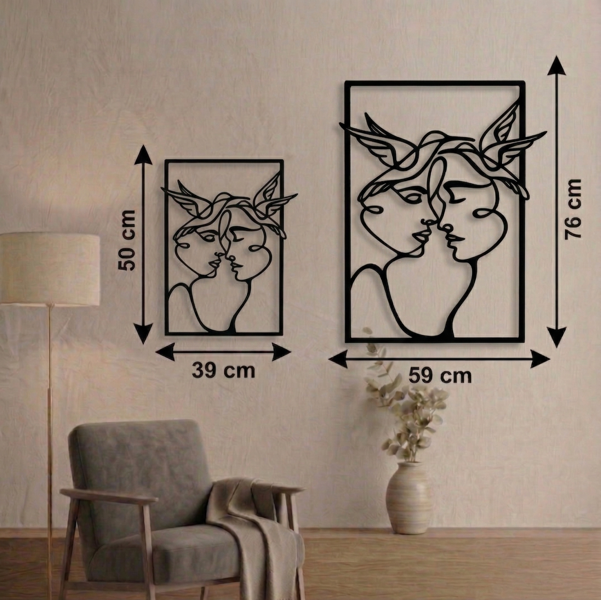 Soulmates Metal Tablo - DF042