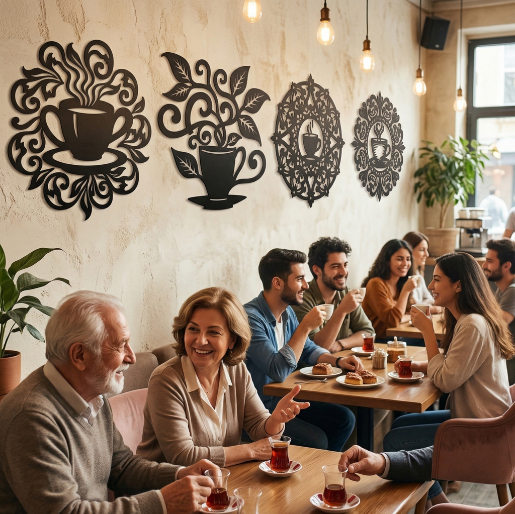 Barista Choice 4'lü Set Metal Tablo - DF044