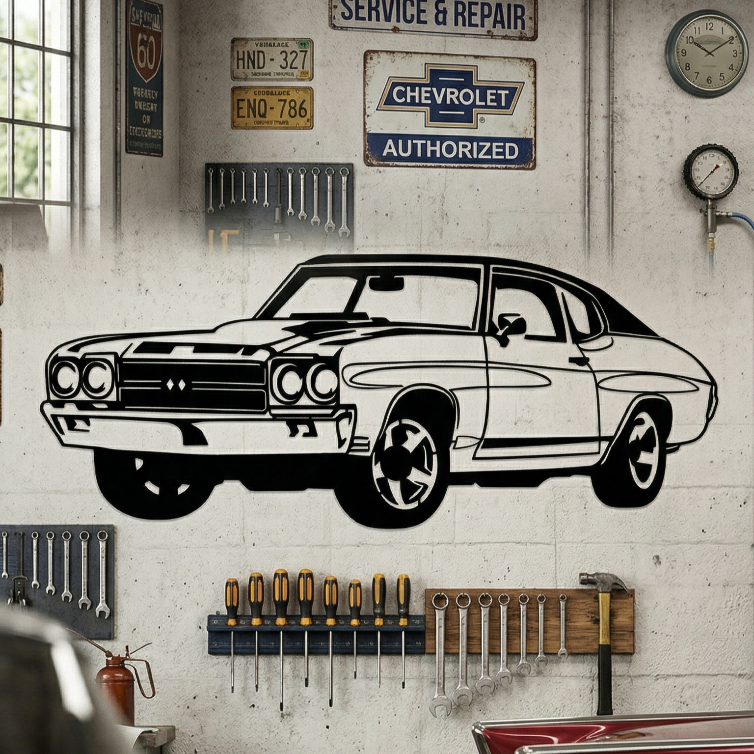 Chevrolet Silhouette Metal Tablo - DF046