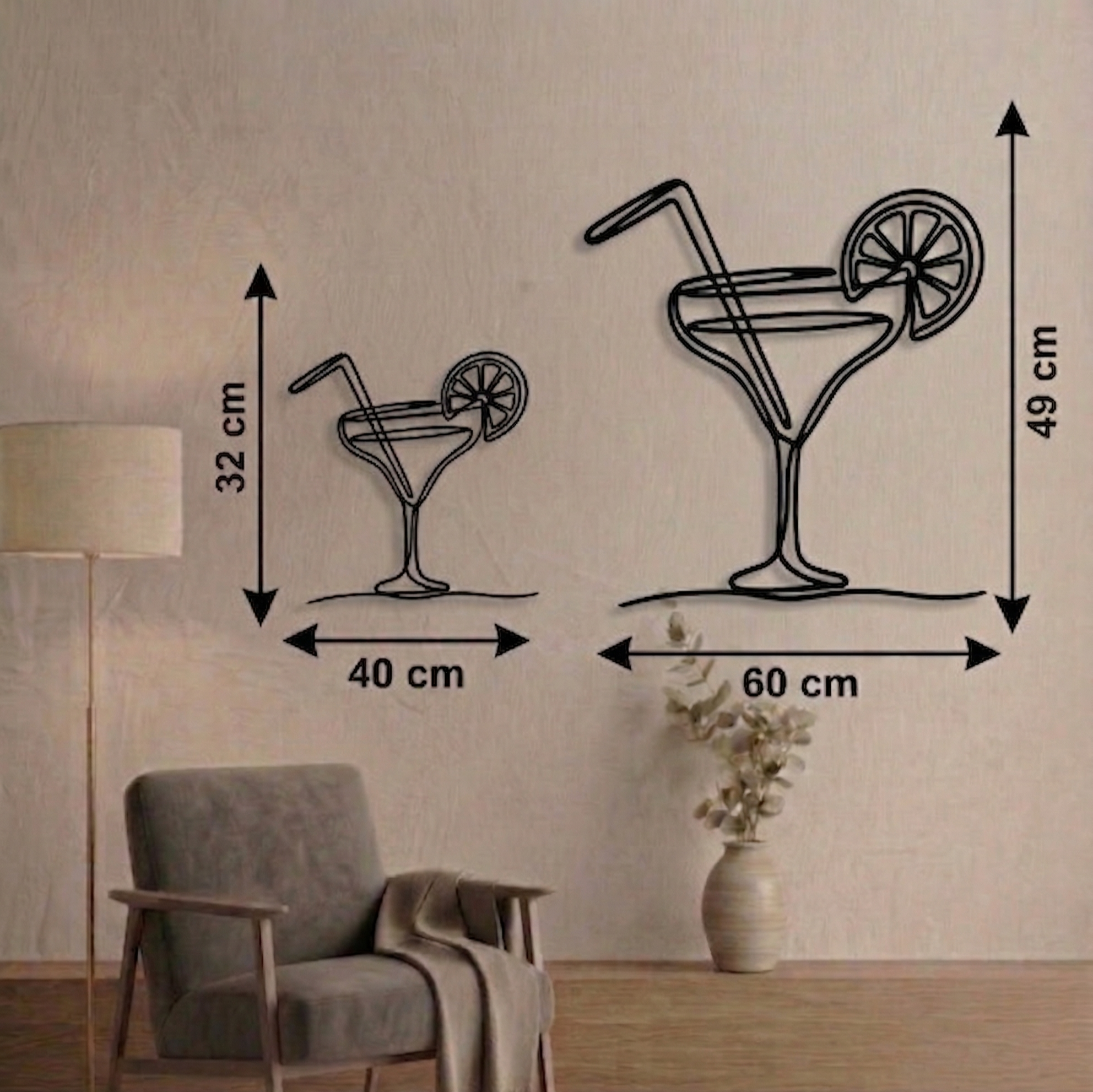 Cocktail Time Metal Tablo - DF048