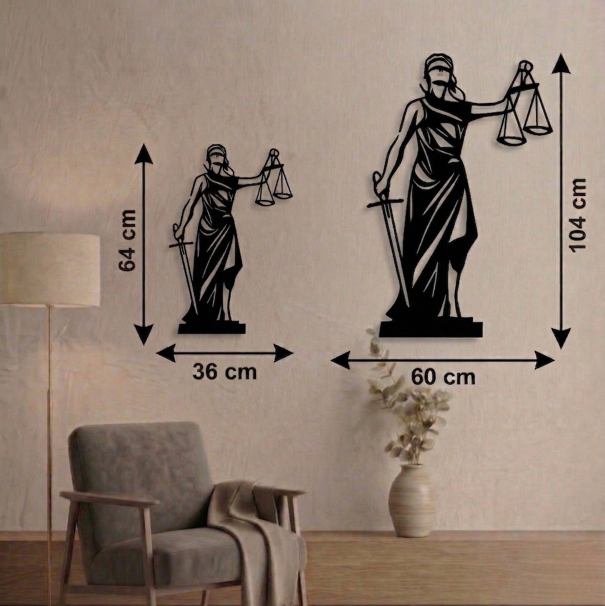 Themis: Adalet Metal Tablo - DF049