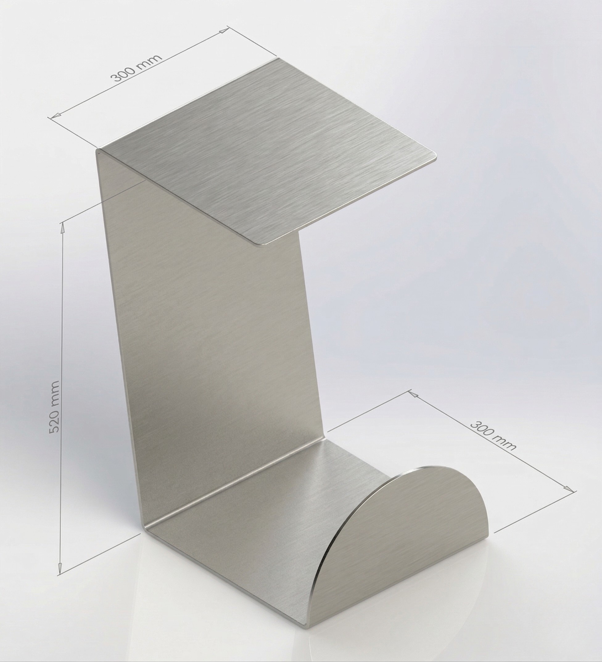 Stainless C-Form Yan Sehpa - DFM003