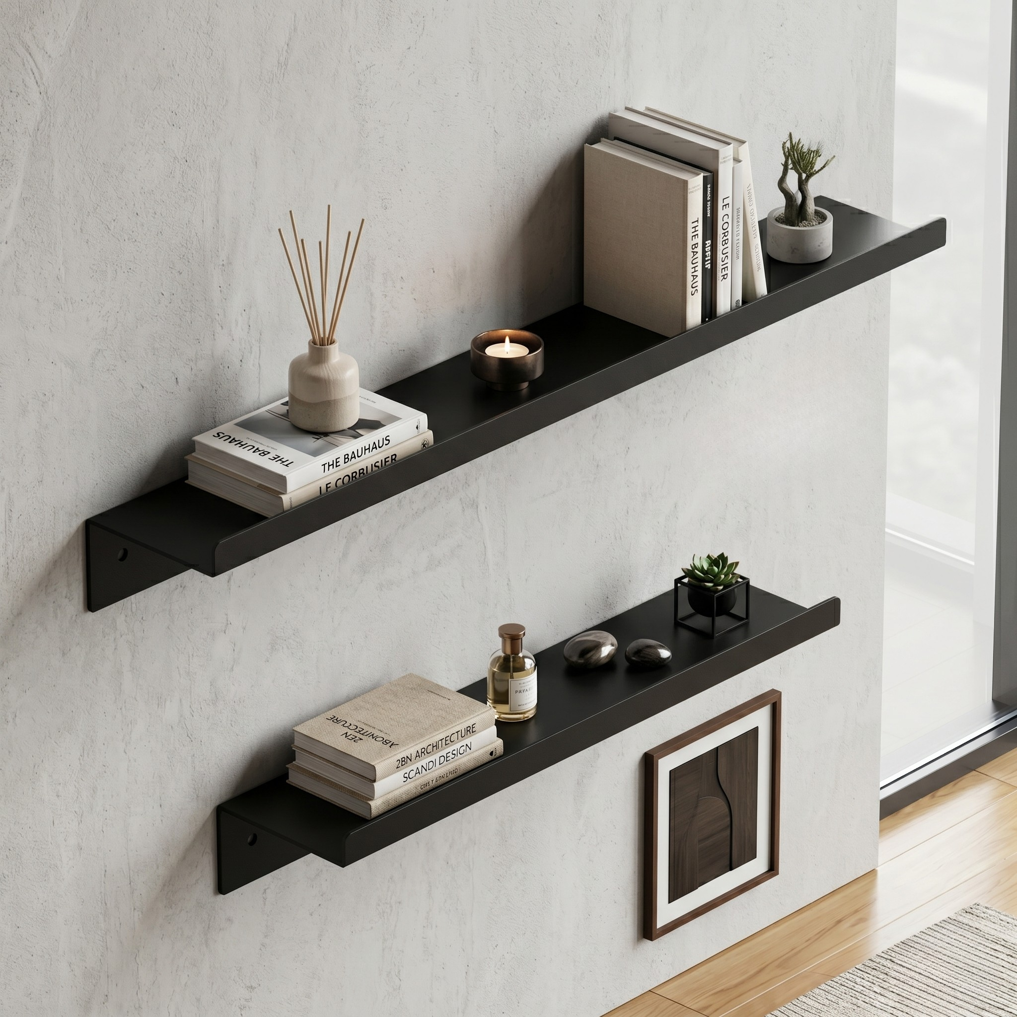 Edge Metal Duvar Rafı Seti (2'li) - DFM010
