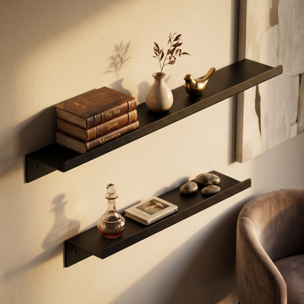 Edge Metal Duvar Rafı Seti (2'li) - DFM010