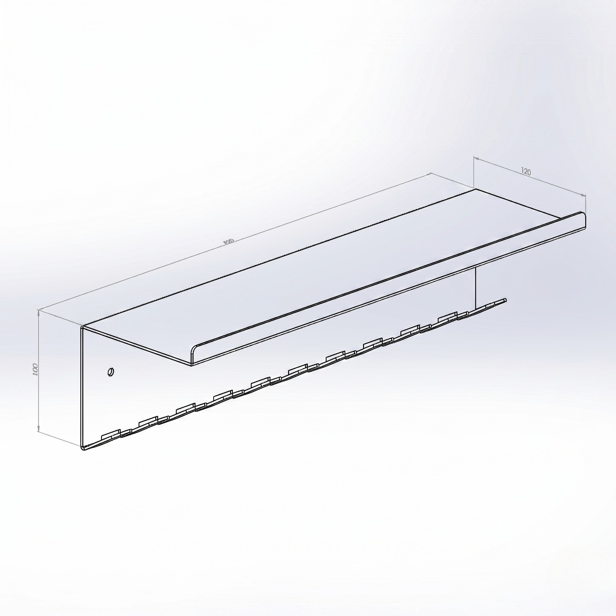Portal XL Metal Duvar Askılığı ve Rafı -DFM011