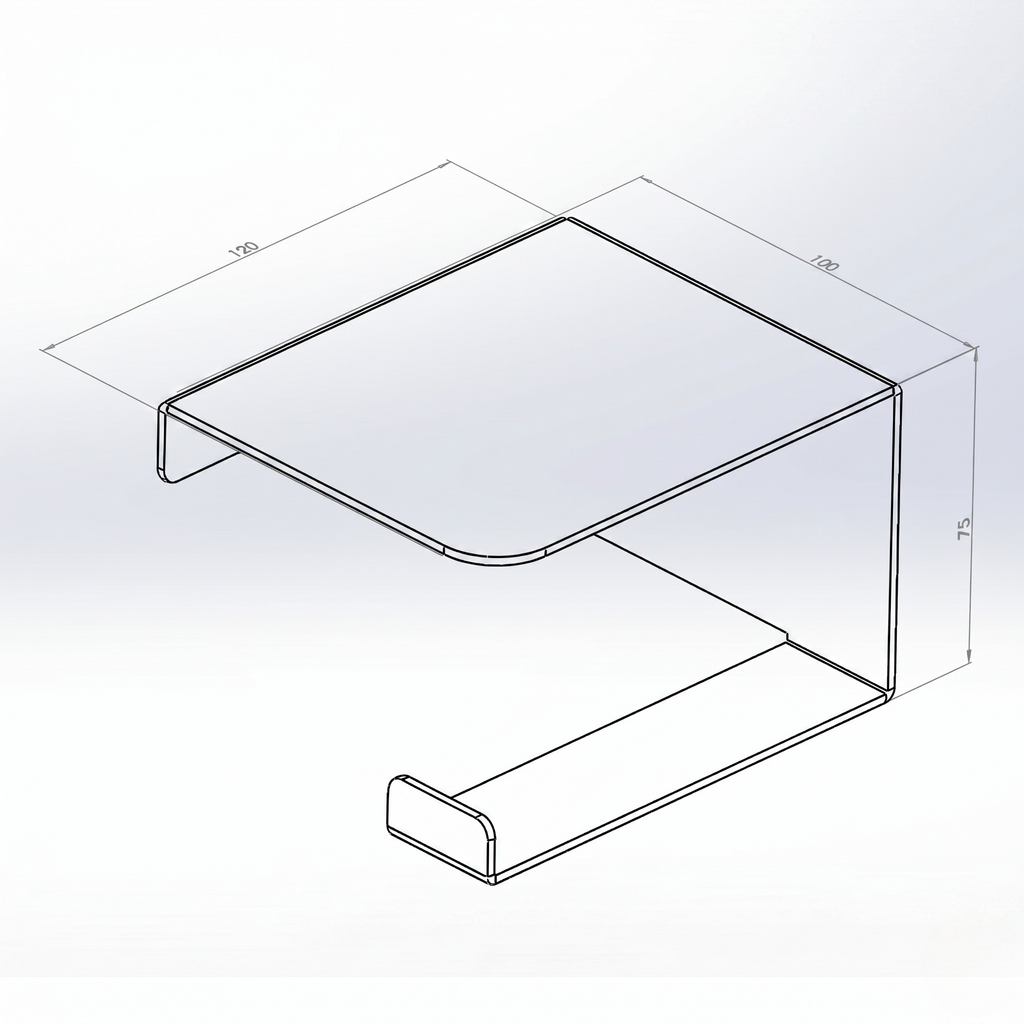 Pure Metal Raflı Tuvalet Kağıtlığı - DFM016