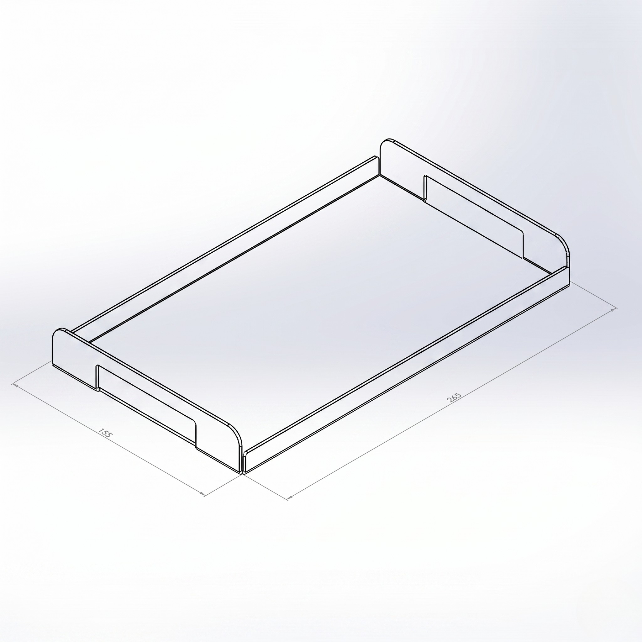 Tray Metal Dekoratif Sunum Tepsisi - DFM020