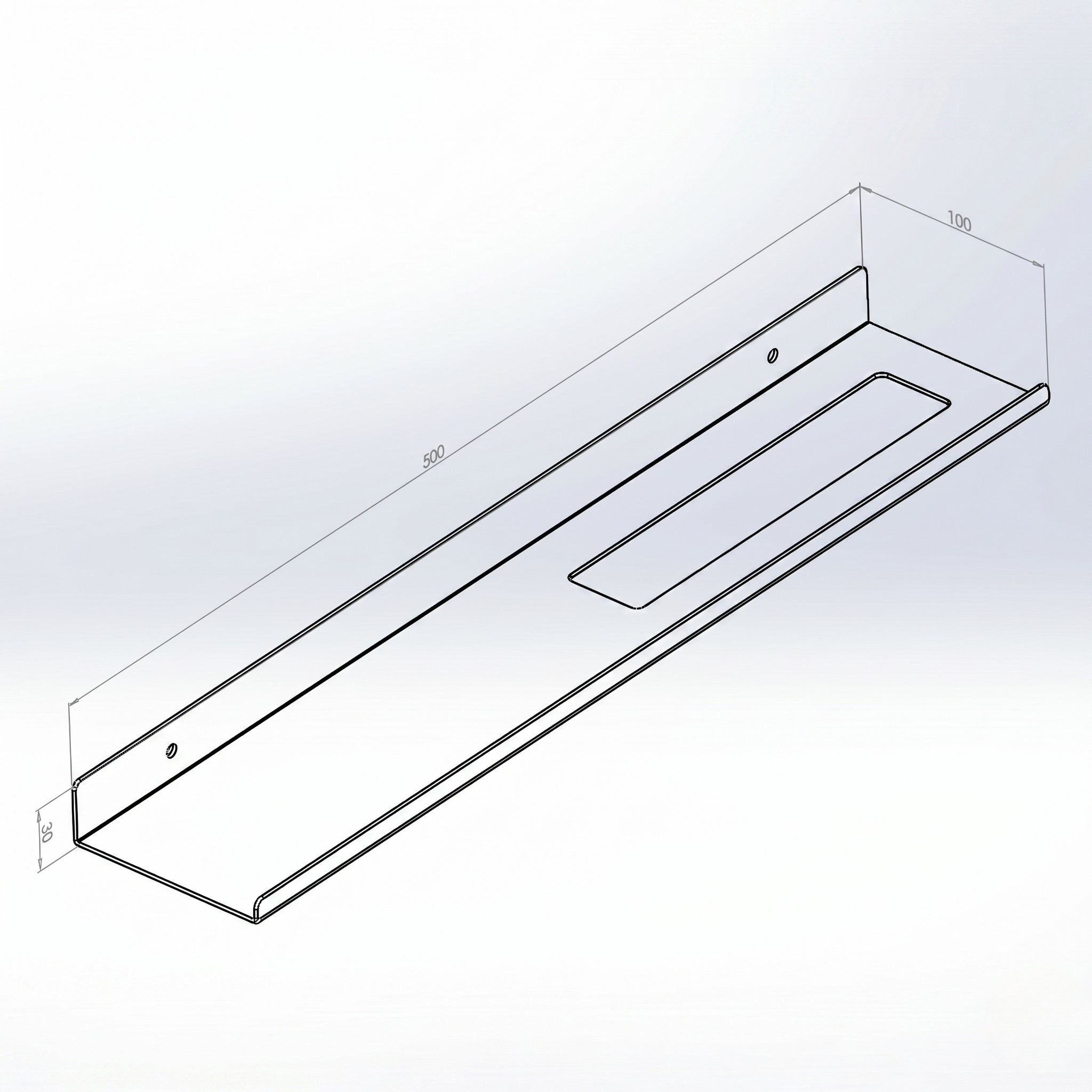 Pure Metal Entegre Havluluklu Banyo Rafı - DFM021
