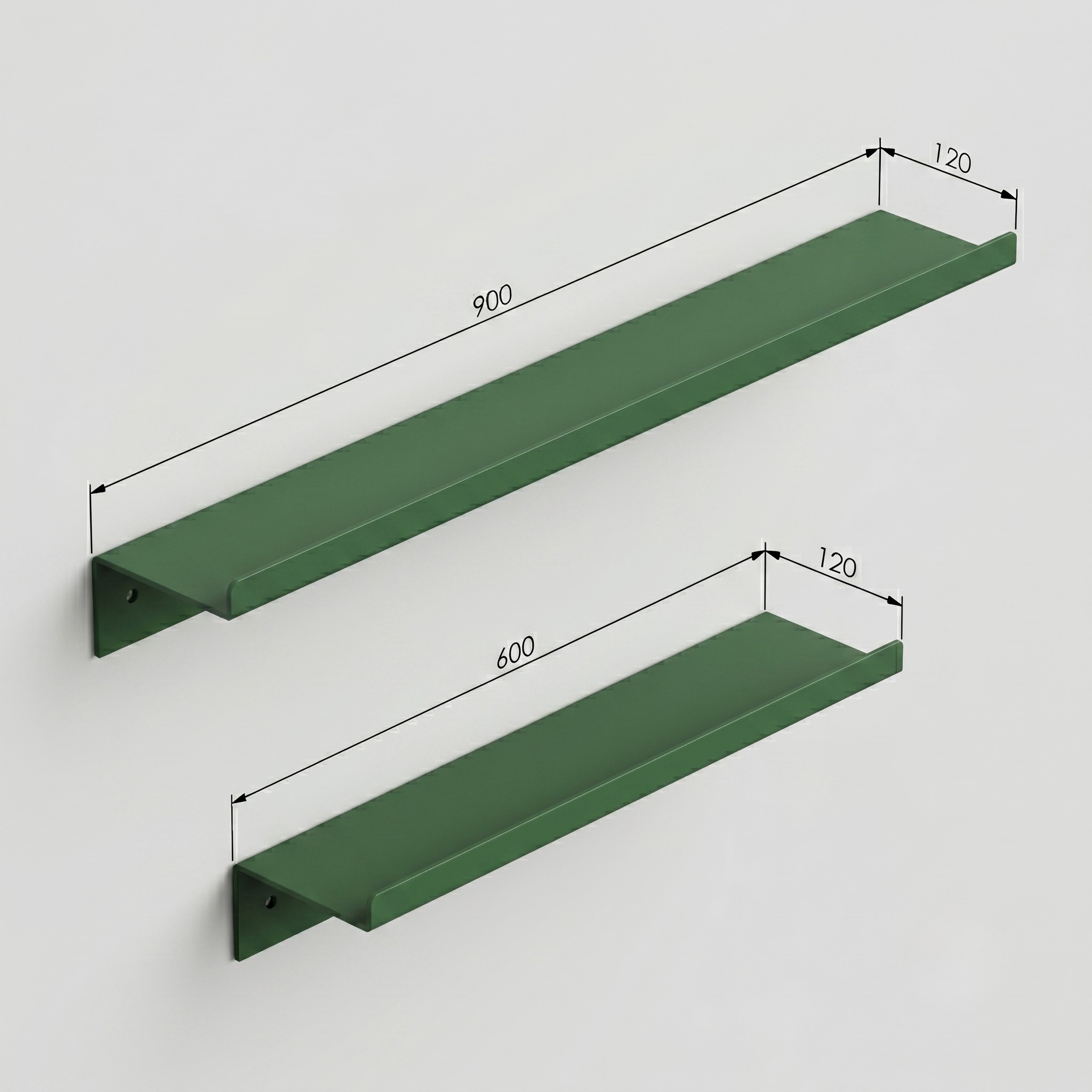 Edge Metal Duvar Rafı Seti (2'li) - DFM010