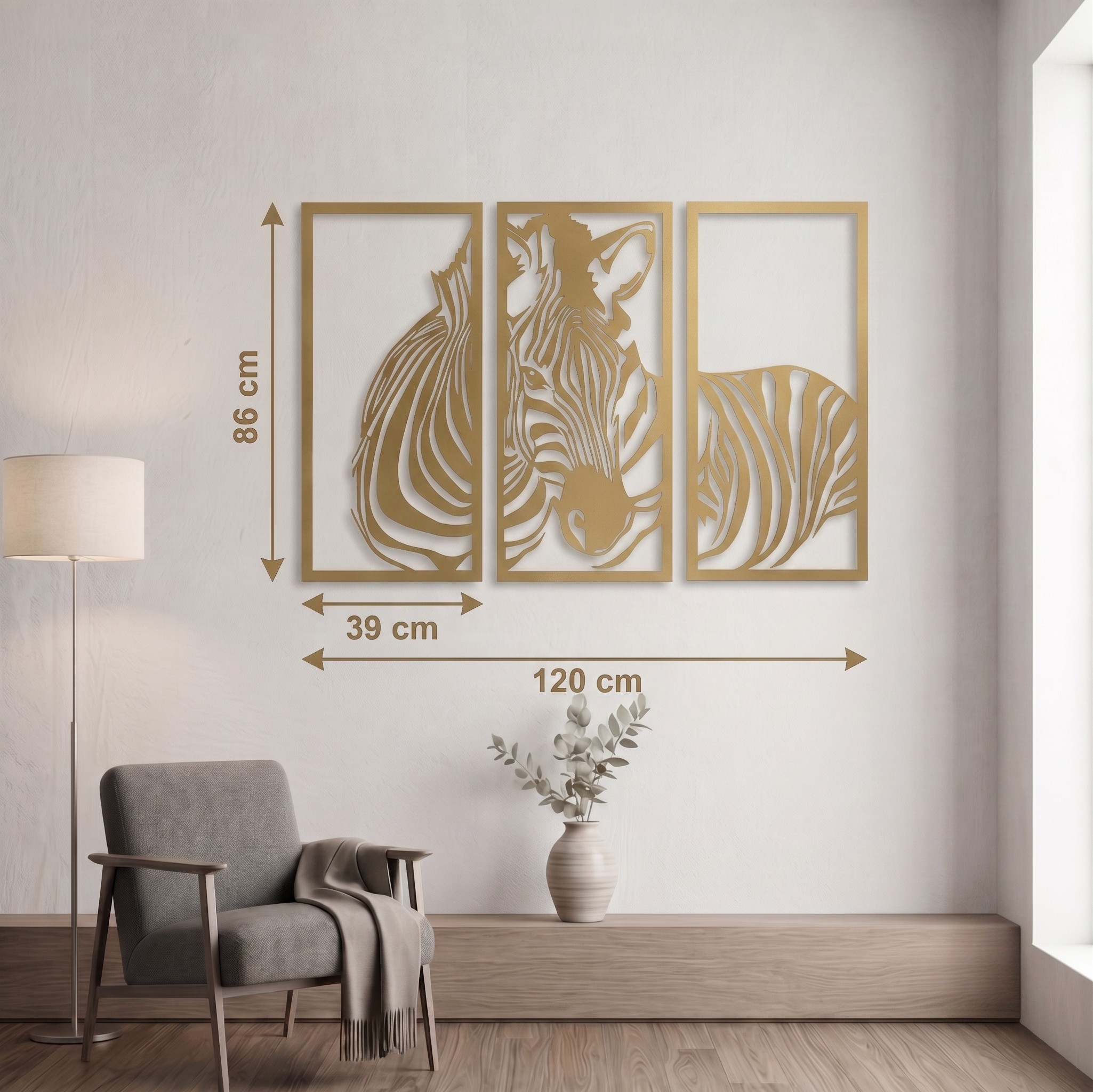 Zebra Rhythm Metal 3' lü Tablo Seti - DF020