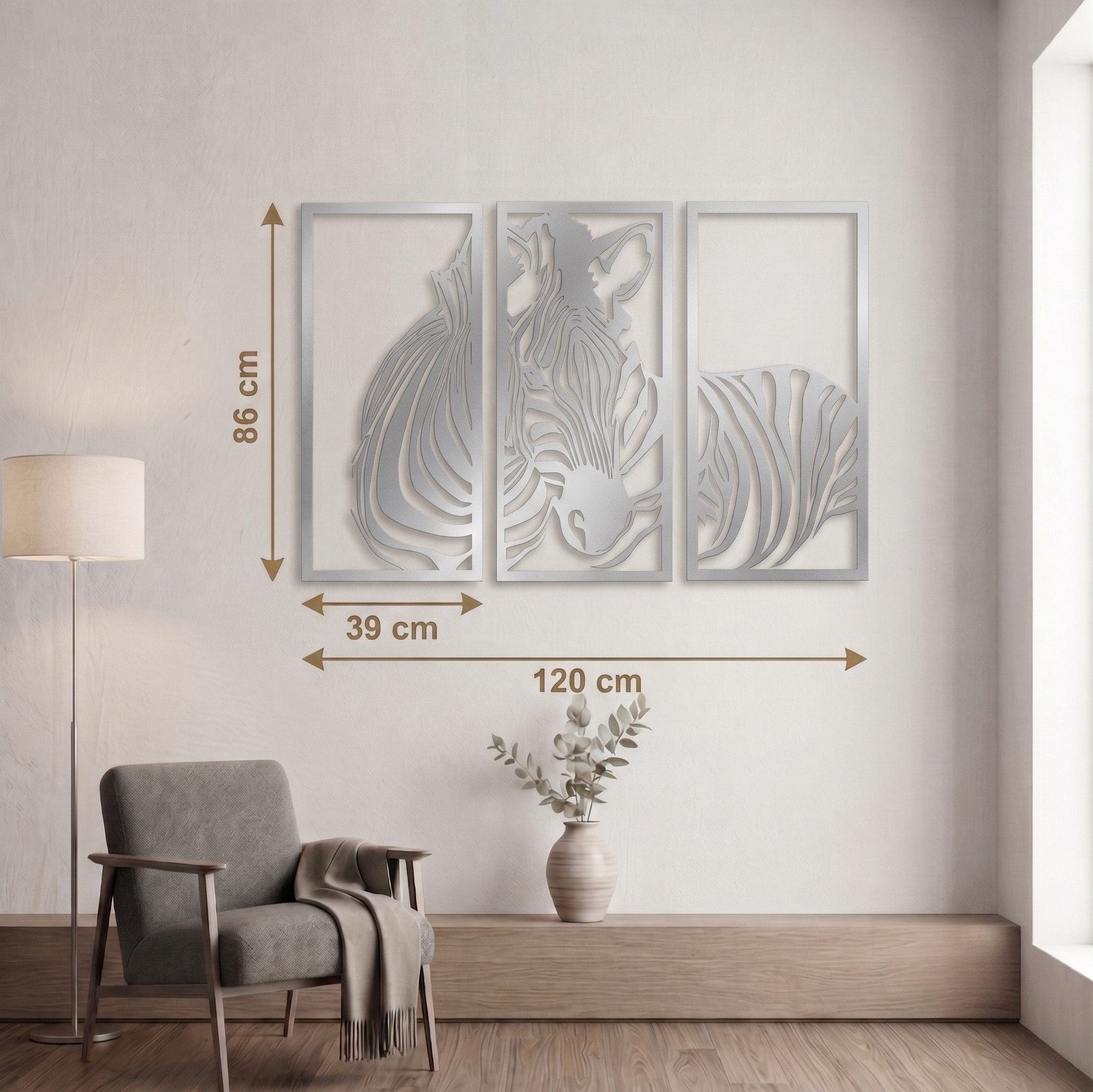 Zebra Rhythm Metal 3' lü Tablo Seti - DF020