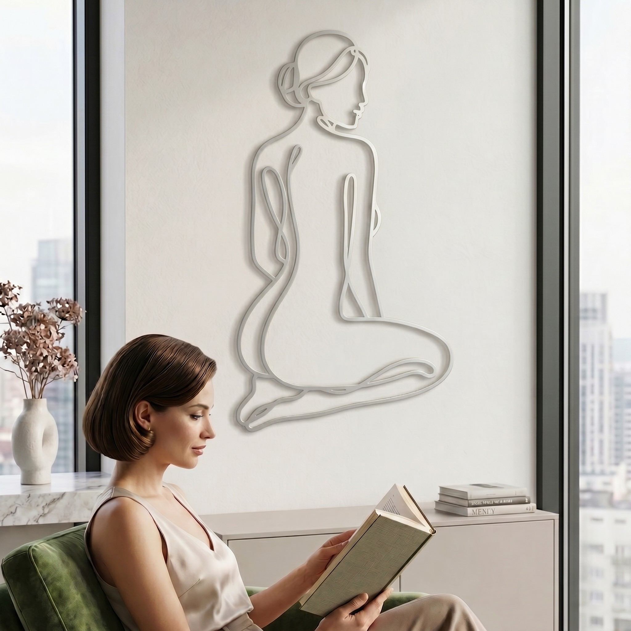 Pure Line Woman Metal Tablo - DF032