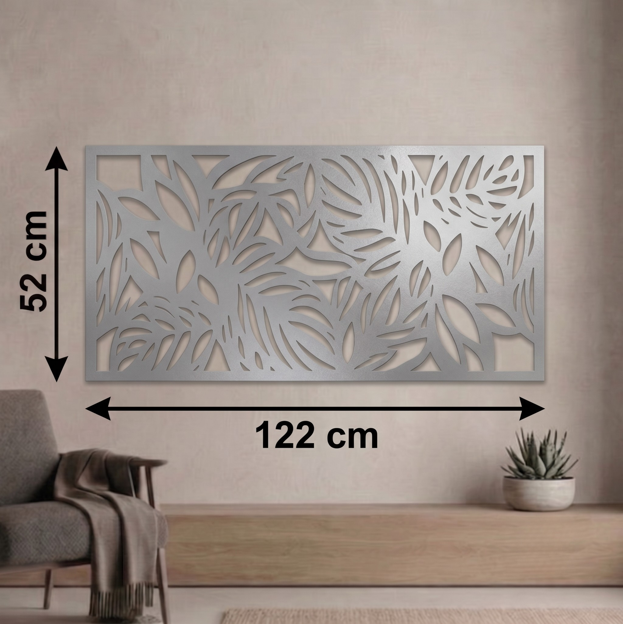 Wild Leaves Metal Tablo - DF011